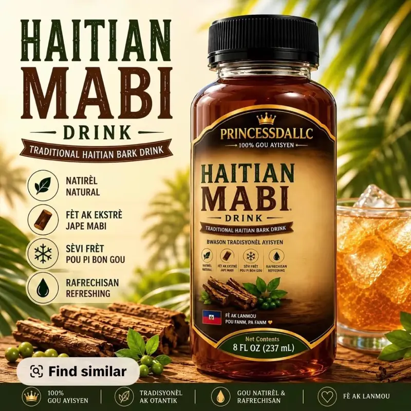 Haitian Mabi Drink – Traditional Haitian Bark Drink – 8 fl oz (237 mL)  Haitian  MABI 100% ayisyen  bwason traditionèl