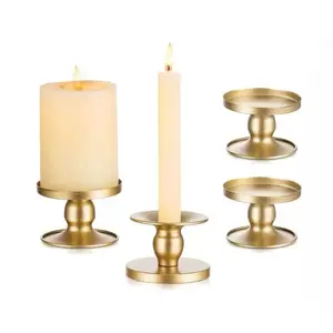 Small Metal Conical Candle Holder, Iron Art Candlestick for Weddings, Thanksgiving, Christmas, Holiday Decorations, Halloween