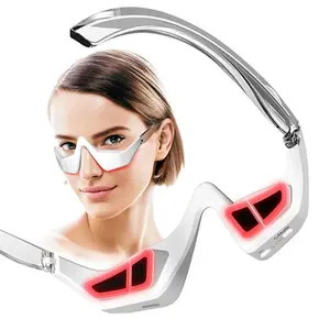 Light Therapy Eye Relaxation Device, Reduces Eye Fatigue & Dark Circles, Electric Care Massager Glasses, New Condition