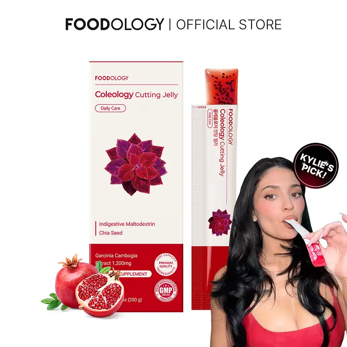 [FOODOLOGY] Coleology Cutting Jelly Balance Daily Diet, Providing Satisfying Fullness, Supports Carbohydrate Metabolism, Promotes Smooth Digestion-1 Pack of 10, Refreshing Pomegranate Flavor Contains Garcinia Cambogia, Chia Seeds Collagen, Hyaluronic Acid
