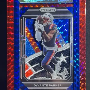 DeVante Parker Patriots 3D Sports Card, Handmade Football Gift Display