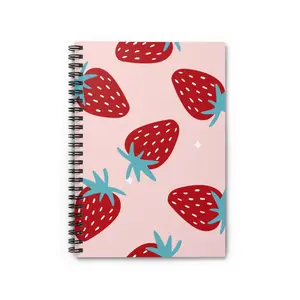 Strawberry Spiral Notebook - Ruled Line