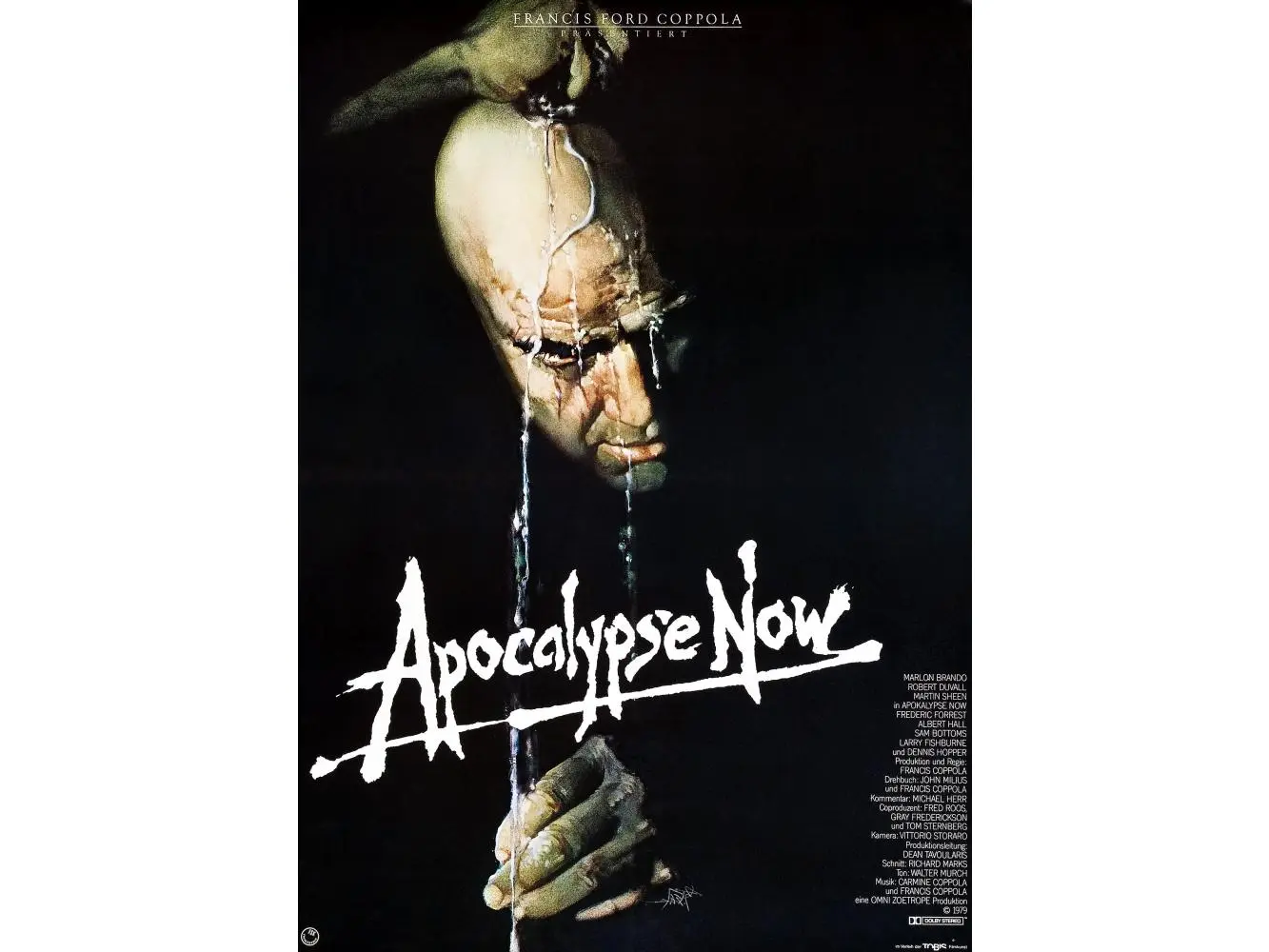 Everett Collection EVCMMDAPNOEC005HLARGE Artistic 1979 Apocalypse Now Marlon Brando German Poster Masterprint, 24x36 in Wall Decoration for Home Decor