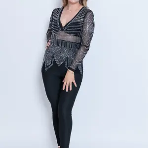 mimi rhinestone jumpsuit