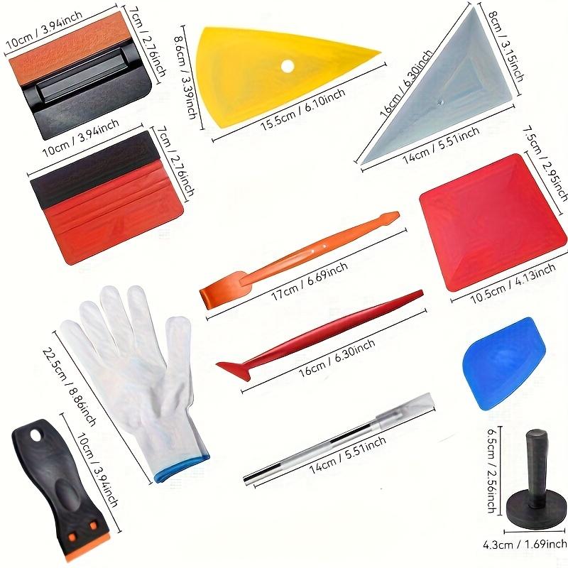 Vinyl Wrap Tool Kit, Car Wrap Kit, Vinyl Wrap Tools with Felt Squeegee, Magnet Holder, Complete Essential Car Wrapping Kit for Film Installation with Corner Squeegee