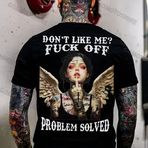 DON'T LIKE ME F*CK OFF Defiant Angel Print  T-shirt, hoodie unisex fashion, soft fabric, loose fit.