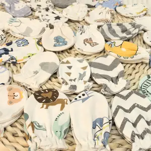 Baby Anti-Scratch Gloves, 6 Pairs Unisex Toddler Mitts, Bite Resistant, All Seasons Use, Safe for Boys & Girls