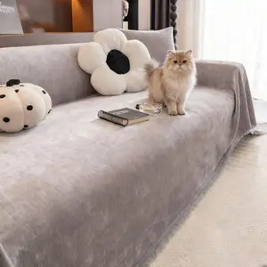 1 Piece American Retro Country Style Chenille Sofa Cover, Couch Slipcover, Soft Anti-Slip Sofa Pad, Cat-Scratch & Stain-Proof, Multi-Color Multi-Size Sofa Throw, Living Room Bedroom Office Universal, Pet-Friendly 4-Season Usable Sofa Couch Covers