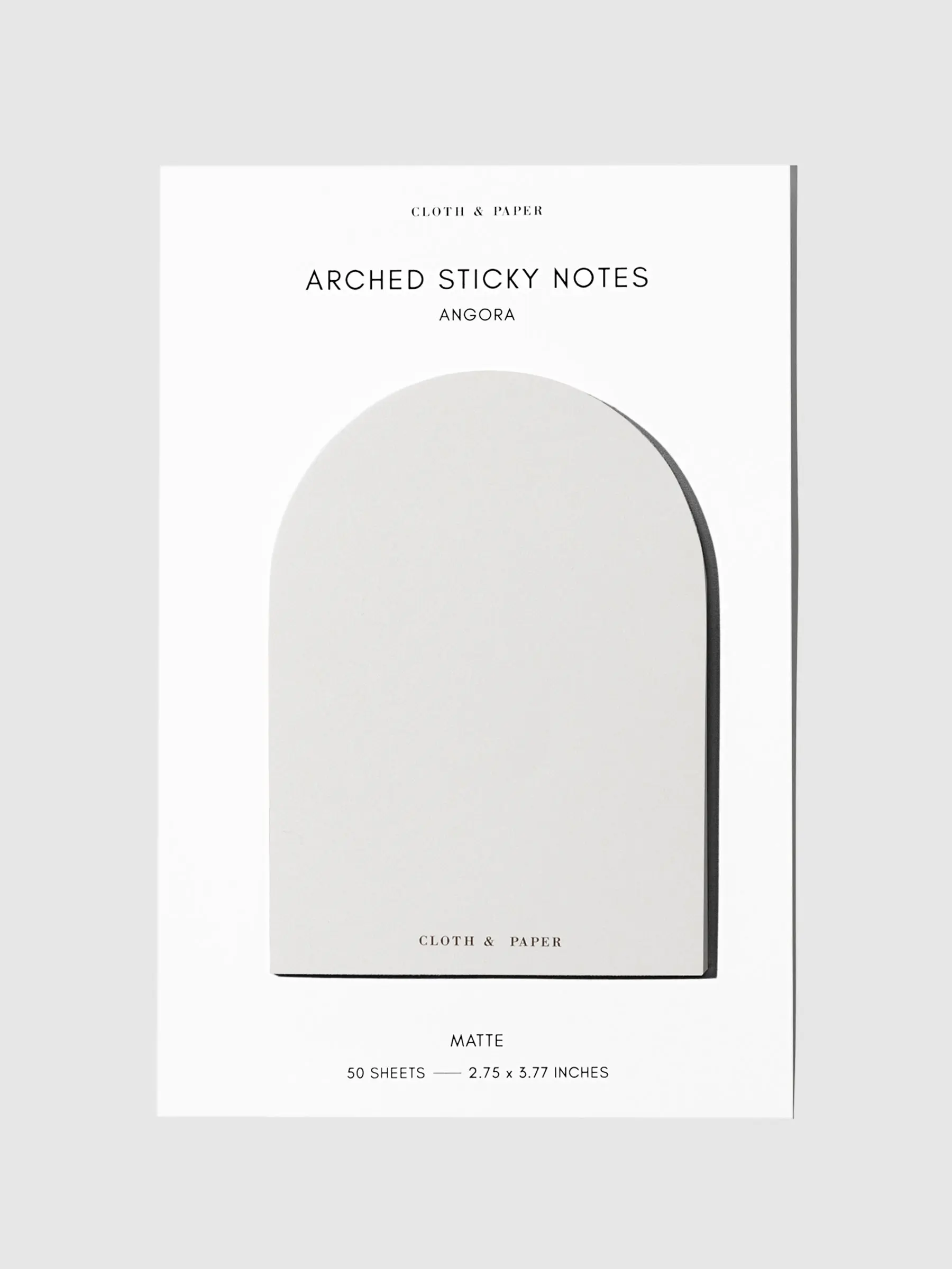 Cloth & Paper Arched Sticky Notes - Marbled Paper with 50 Sheets - 2.75 x 3.77 Inches - Self-Adhesive, Matte Finish, Ideal for Office Supplies