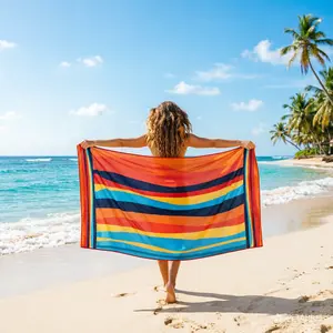 Viral Microfiber Beach Towel - Sand-Free, Quick-Dry & Oversized (180x97cm) | Perfect for Travel, Pool & Yoga