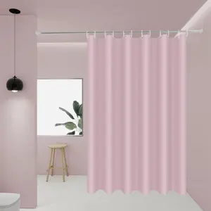Light Pink Shower Curtain - Gentle Pastel Solid,Soft & Serene Bathroom Decor, Bathroom Shower Equipment