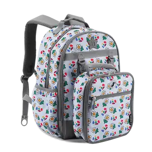 Duet Kids Backpack & Detachable Lunch Box Set in Every Daisy