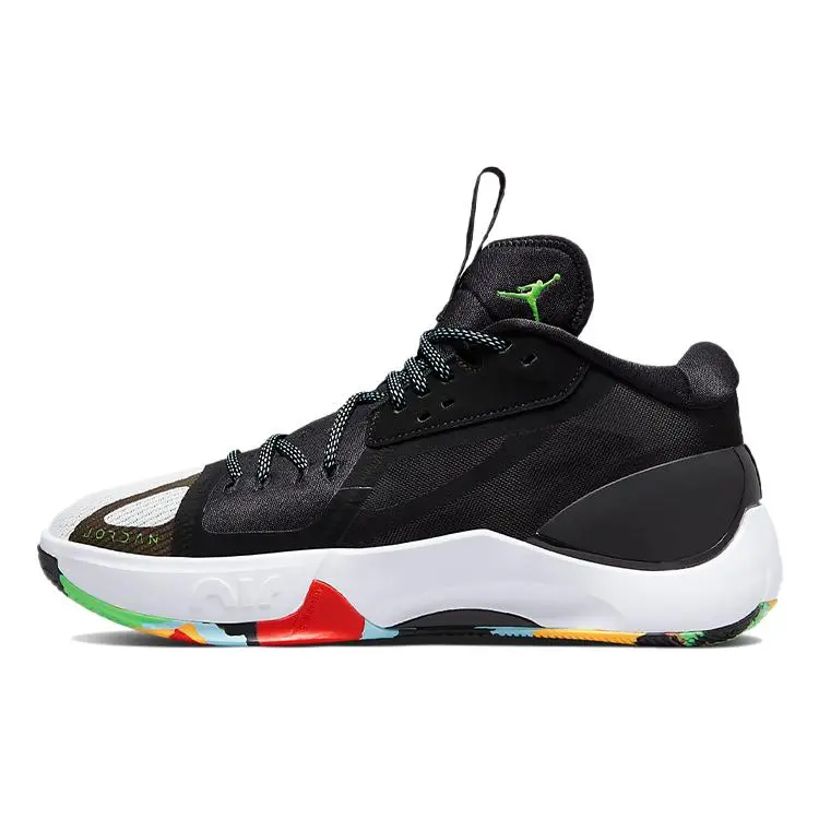 Jordan Air Zoom Separate Pf Black Multi' Cushioned Durable Mid Top Basketball Shoes Men's DH0248-030
