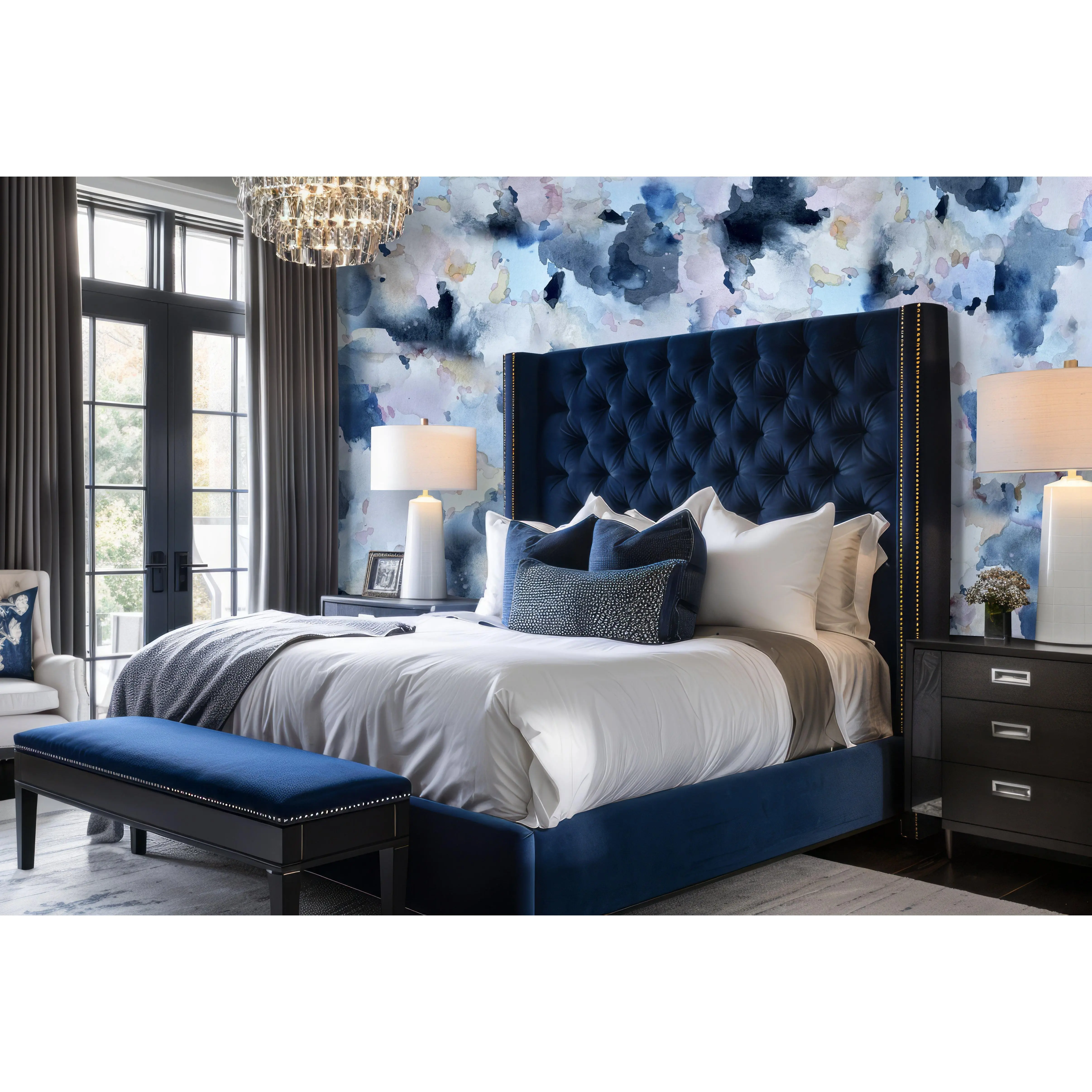 Custom "Airy" Vivian Ferne Wallpaper Wall Mural 15' tall x 25' wide