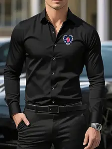 New Casual Shirt, Open Neck Design, All-Season Wear, Perfect for Dates and Meetings, Fashionable and Durable Clothing