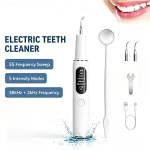 Remover for Teeth, Electric Tooth Cleaner Tartar Remover for Teeth with LED Light,5 Modes Rechargeable Teeth Cleaning Kit with Dental Tools Cleansing，teeth cleaning #SummerVibes