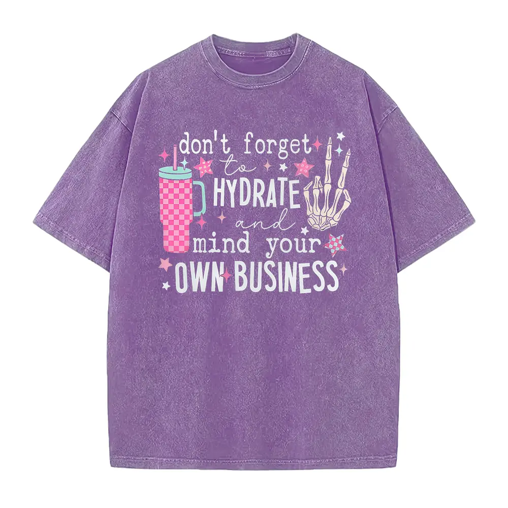 Washed T-shirt-Purple