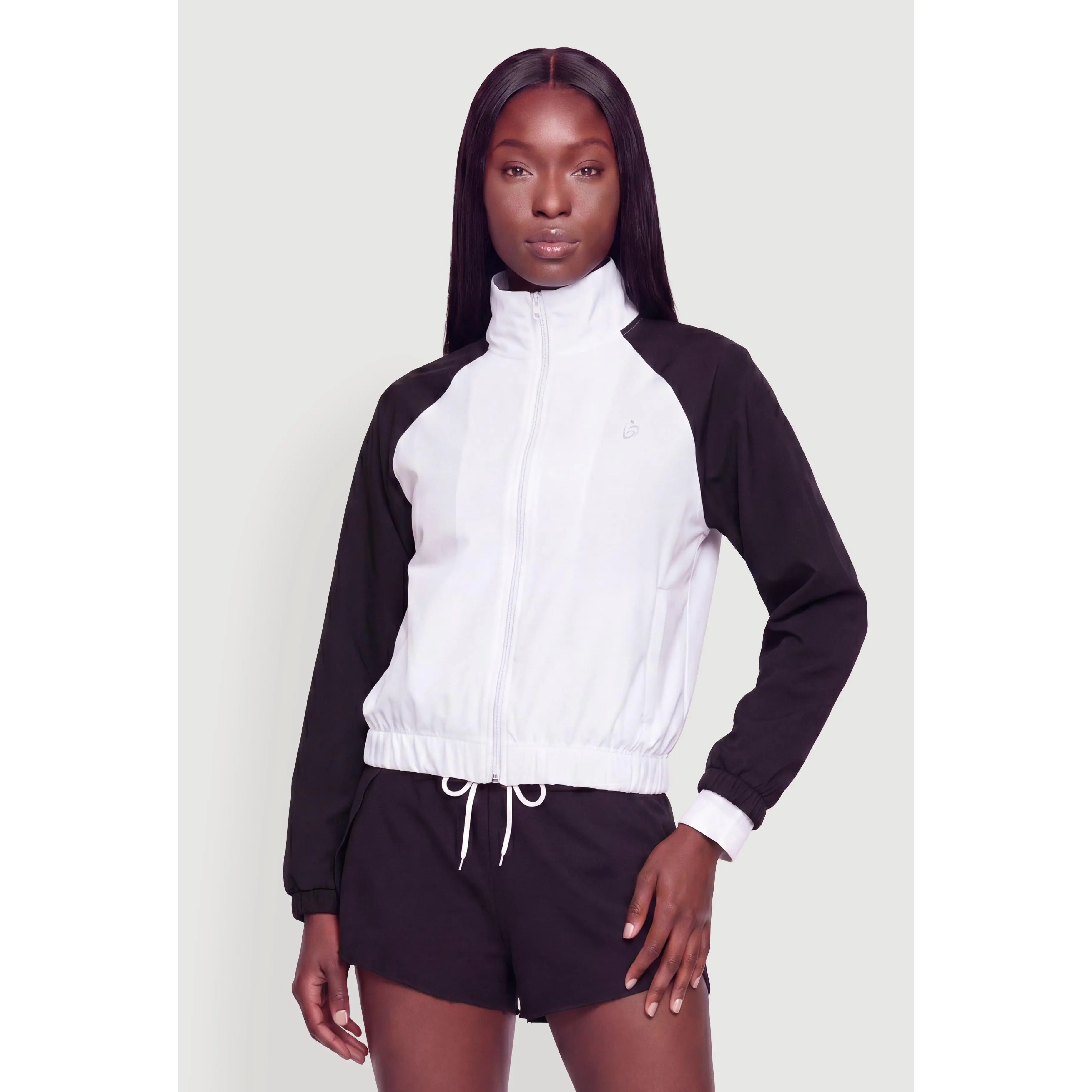Color Blocked Zip Front Track Jacket