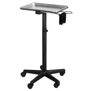 T-011B | Professional Aluminum Salon Rolling Utility Tray | Barber and Stylist Hair Salon Accessories | HOTLINE BEAUTY