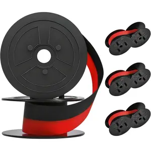 4Pack  EL-1197PIII Calculator Ribbon, MP11DX Calculator Ink Ribbon Red/Black,, Compatible  EL-2196BL,  DR-210R, Suitable for  Models, Easy to Install, Large Capacity