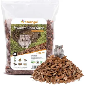 Natural Coco or Cork Hamster Bedding Pet Litter for Dwarf Syrian Hamsters Gerbils Mice Degus and Other Small Animals