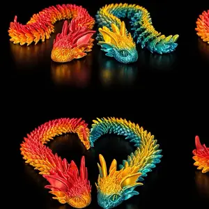 Articulated Dragon Toy: Flexible 3D Printed Fidget