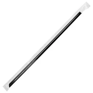 [2,000 ct] 9" Jumbo Straws (5 mm) | Individually Wrapped | Black