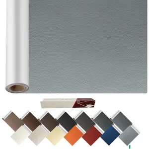 Large Leather Repair Patch Tape Light Grey 60x17 inch, Durable Self Adhesive Leather and Repair Kit for Couches,  Seats, Furniture, Upholstery, Sofa, Boat Seats - Light Grey