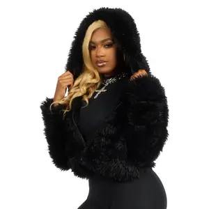 Kristin Black Fur Jacket