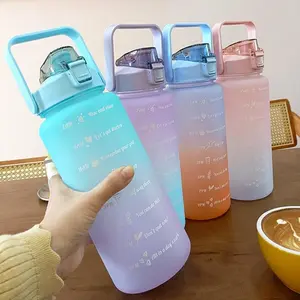 2 Liters Water Bottle Motivational Drinking Bottle Sports Water Bottle