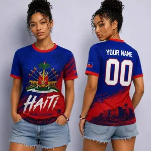 Personalized Haiti Soccer Jersey, Custom Name Number Haiti Football Shirt, Haitian Fan Jersey, Haitian Sportswear Gift for Men Women