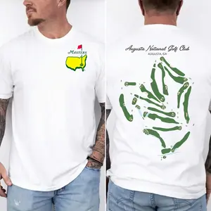 Unisex Casual Graphic T-Shirt, Vintage Map Inspired Design, Trendy Cotton Short Sleeve Tee, Perfect Golf Lover Gift, Sporty Summer Tee, Everyday Wear, Premium Heritage Style, Classic Comfortable Cotton Shirt, Stylish Retro Map Print T-Shirt