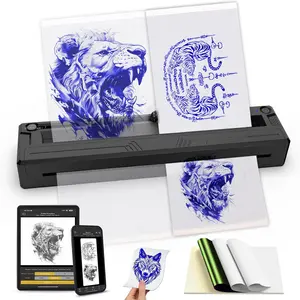 Black Bluetooth Wireless A4 Size Tattoo Stencil Thermal Printer