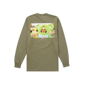 Supreme Men's Aphex Twin Donkey Rhubarb L/S Tee Olive, from StockX