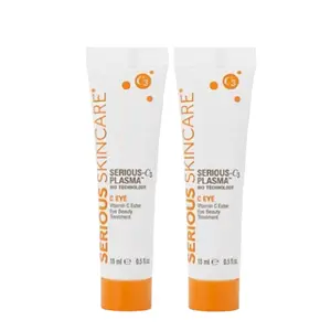 Serious Skincare C3 Vitamin C Eye Gel Duo – Dark Circles, Wrinkles, Fine Lines, Hydrating Treatment | 0.5 oz