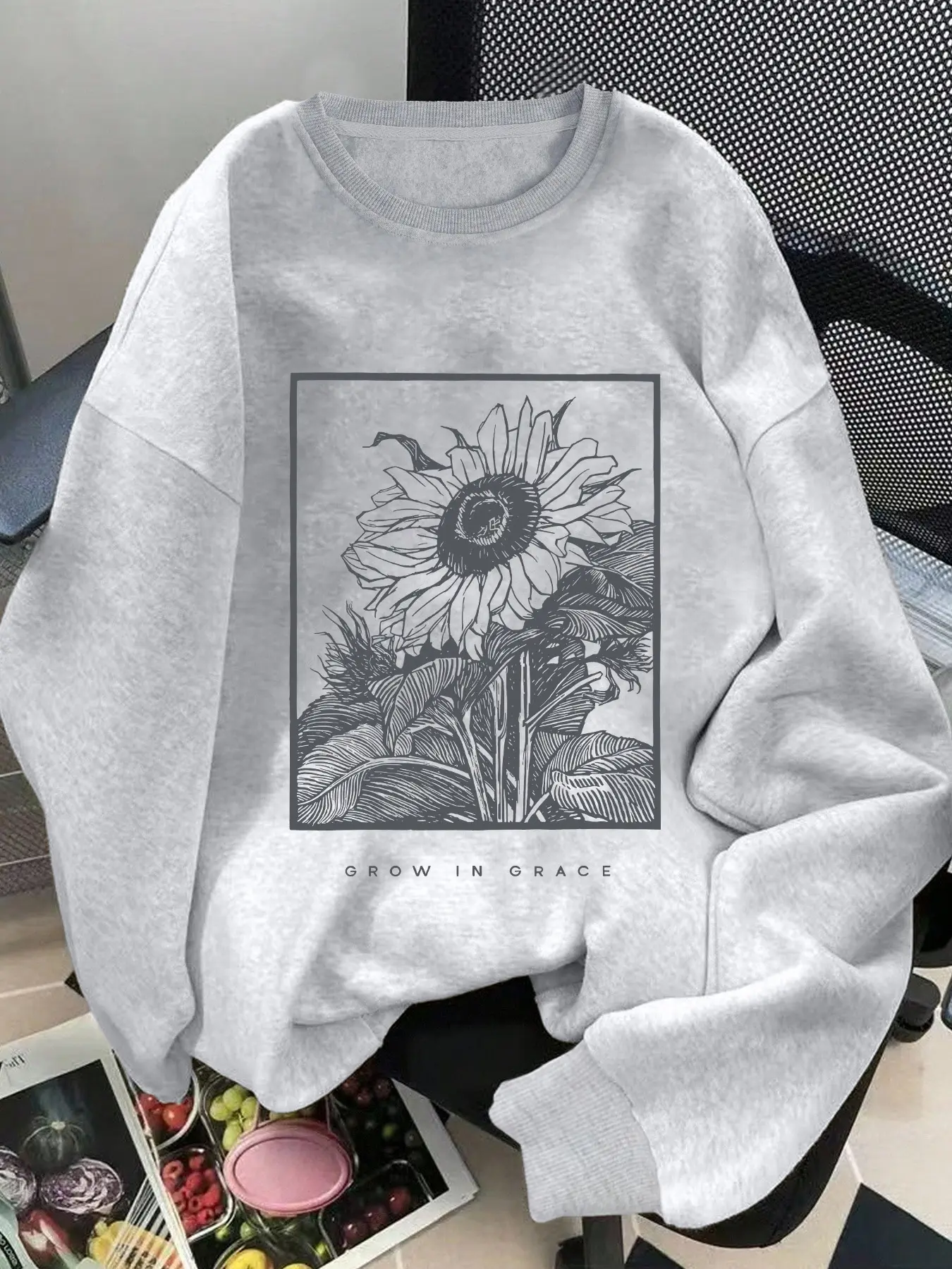 hoodie with flowers on sleeves - TikTok Shop