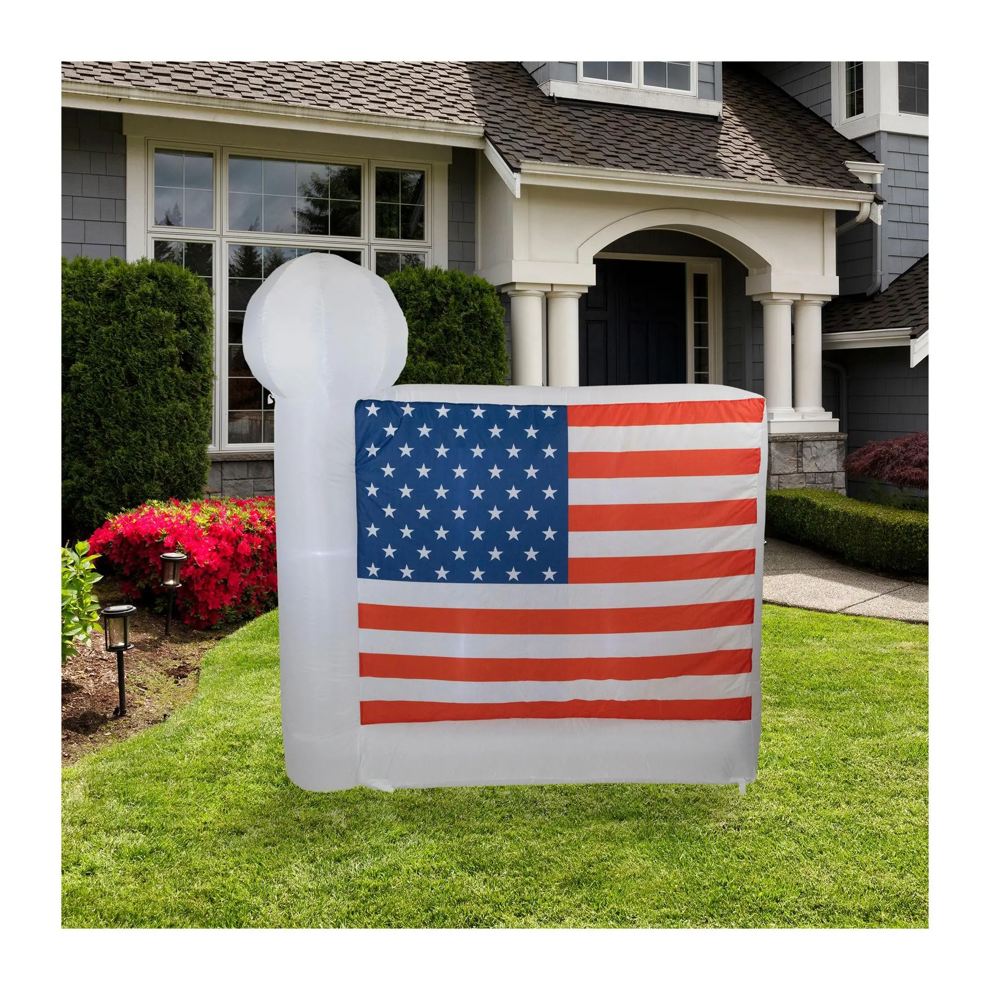 Northlight 6' Inflatable 4th of July American Flag Yard Decor