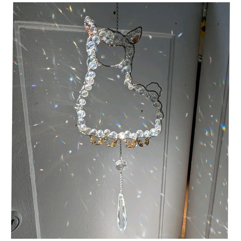 Handmade Llama Crystal Suncatcher | Wire Wrapped Window Hanging | Rainbow Sun Catcher | Farmhouse & Boho Decor | Llama Lover Gift