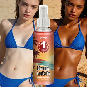 Intensive Sun Tanning Accelerator Spray with DHA ,Streak-Free Natural Glow,  Fast Browning Mist for Deep Dark Glow, Hydrating Sun Tan Booster with Sodium Hyaluronate, Water-Resistant,3.38oz