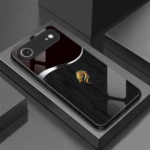 Suitable for [iPhone 17 Air] Personality simple split dragon pattern creative business high-end anti-drop glass mobile phone case affordable anti-drop anti-fingerprint 996