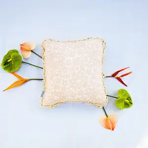 Abstract Floral Silk Pillow