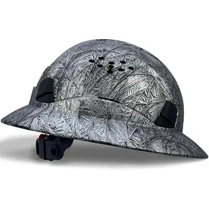 Full Brim Hard Hats Construction Hardhats Safety Helmet Vented Adjustable Lightweight Sunshade Work Caps Industrial Head Protection ANSI Approved