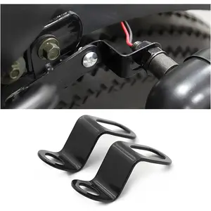 Rear Turn Signals Brackets, 2PCS Motorcycle Rear Indicator Light Relocation Holder, Universal L Shape 12mm Hole Shock Brackets Motorbike Rear Turn Signal Lamp Mounting Holder