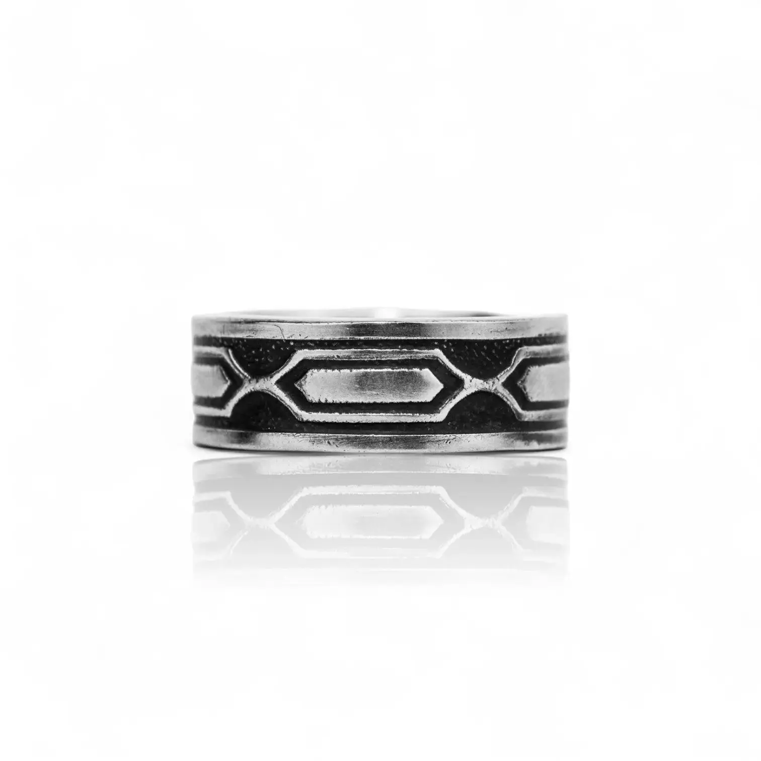 Radiant - Handcrafted Stainless Steel Geometric Spoon Ring