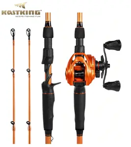 KastKing Lethal Blaze Twin-Tip Rod & Reel Combo – Spinning & Baitcaster, IM6 Graphite, Backup Tip, Stainless Steel Guides, EVA Handle SummerVibes