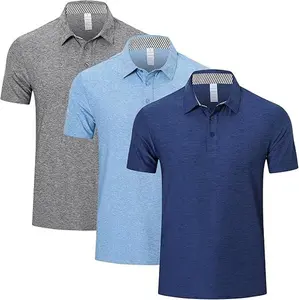 3 Pack Polo Shirts for Men Adult Short Sleeve Golf Polo T Shirts Mens Work Casual Gym Tennis Workout Breathable Quick Dry Tops