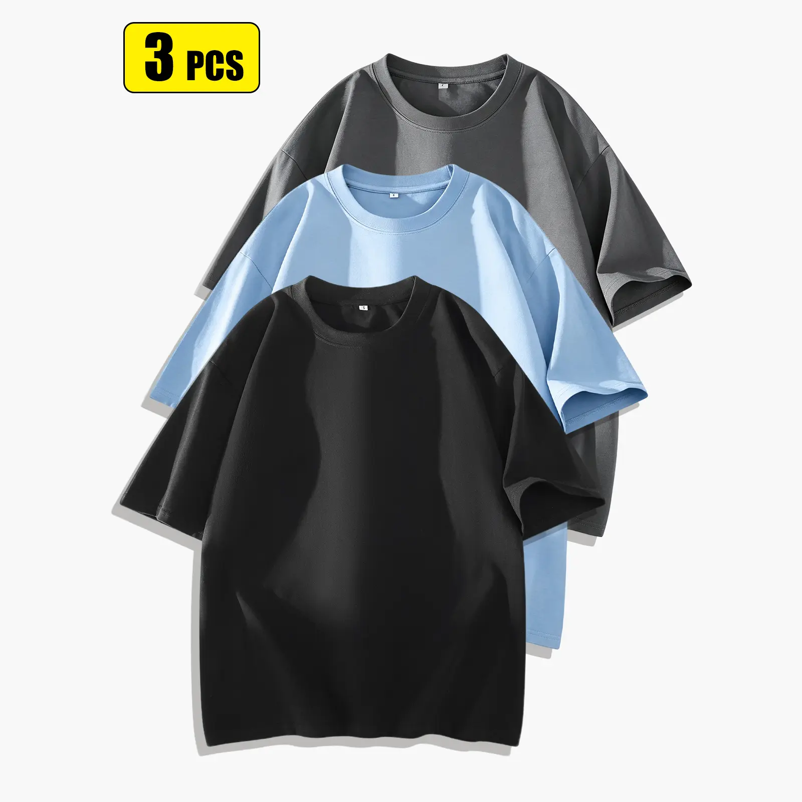 Black + Light Blue + Iron Gray