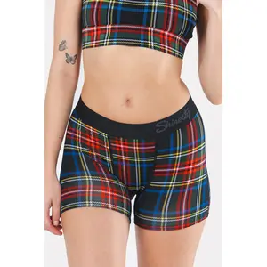 The Cappuccino | Shinesty Holiday Tartan Plaid Women’s Boxers