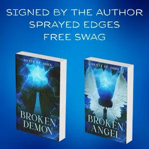 Dante St. John Two Book Bundle - Signed by the Author Sprayed Edges Free Swag Broken Demon & Broken Angel
