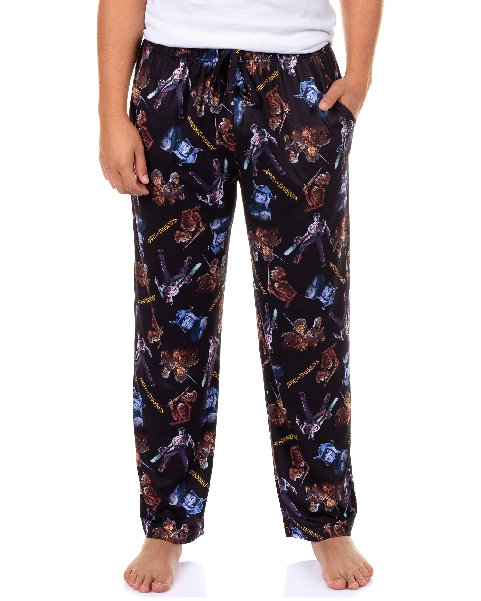 Army Of Darkness Pajamas Men's Skeleton Deadites Adult Lounge Sleep PJ Pants